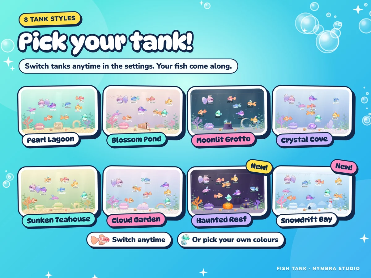 Eight tanks to choose from