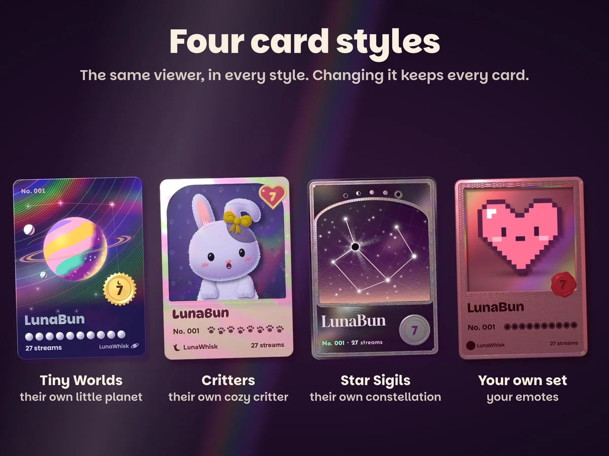 Four card styles