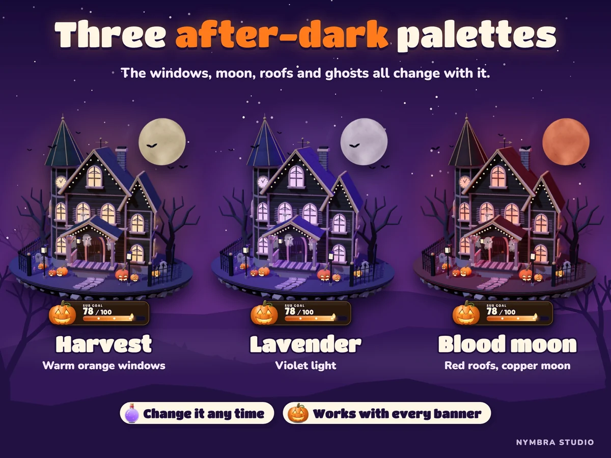 Three after-dark palettes