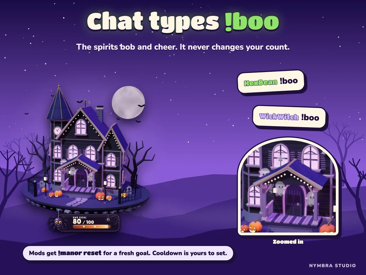 Chat types !boo and the spirits cheer