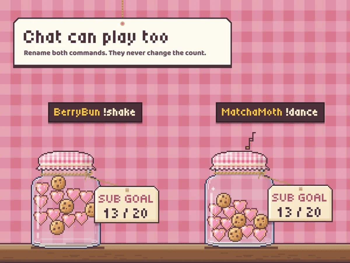 Chat commands shake and dance the jar