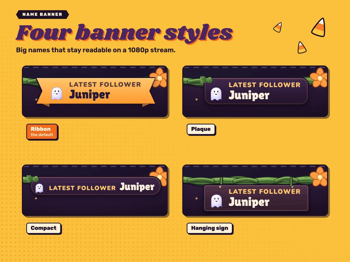 Four banner styles