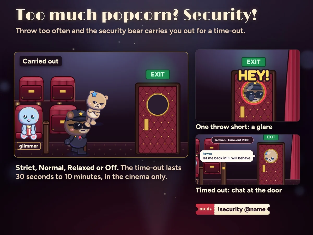 Throw too much and the security bear carries you out