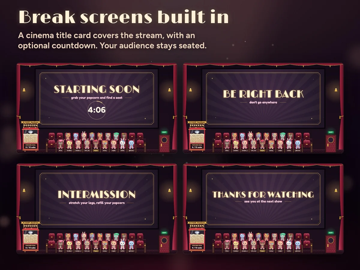 Break screens with your audience still seated