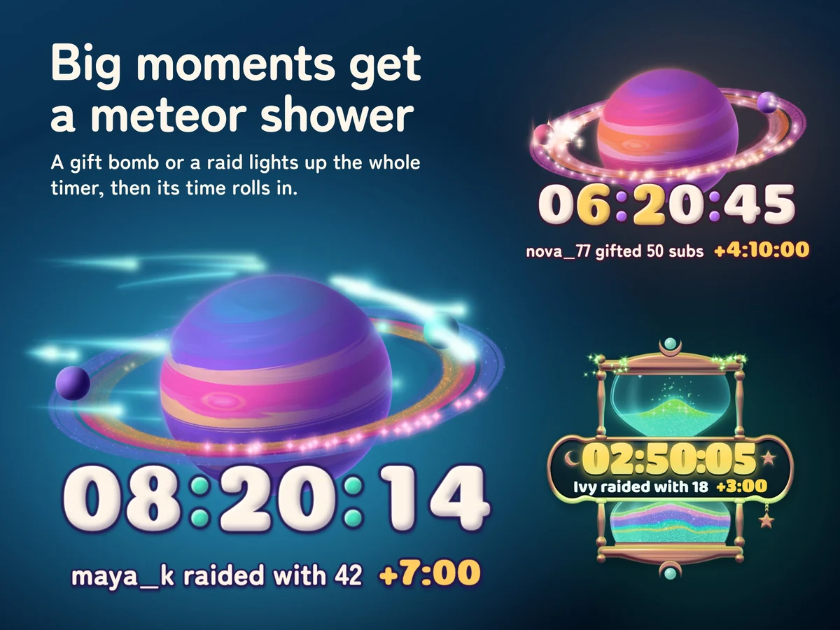 Gift bombs and raids get a meteor shower
