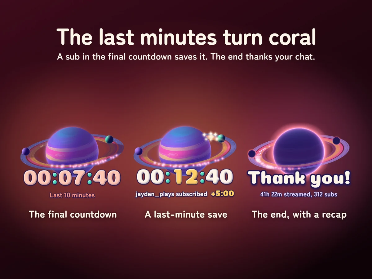 The last minutes turn coral, then it thanks your chat